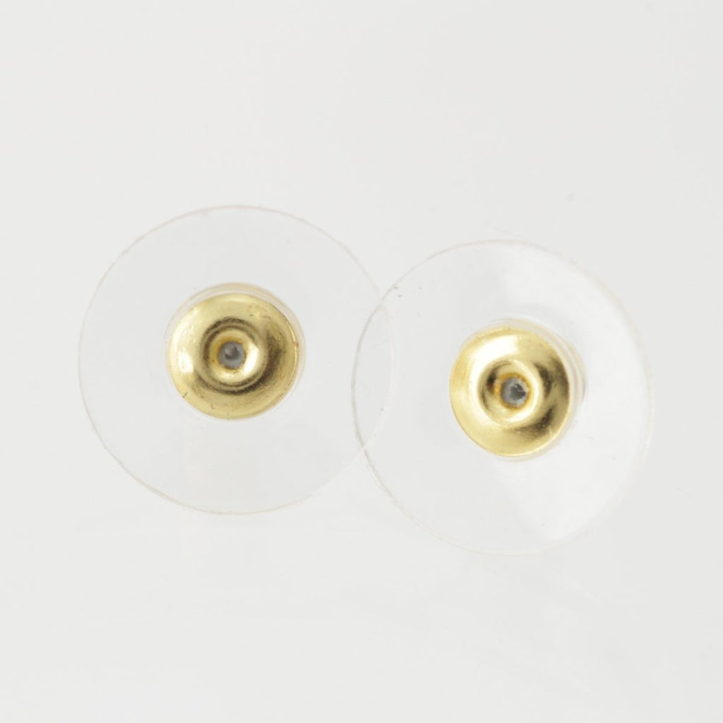Chanel CC Logo Earrings White Gold — view 9
