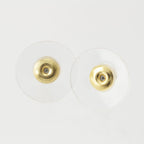 Chanel CC Logo Earrings White Gold — view 9