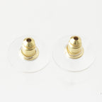Chanel CC Logo Earrings White Gold — view 8