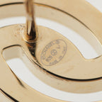 Chanel CC Logo Earrings White Gold — view 6