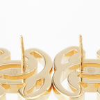 Chanel CC Logo Earrings White Gold — view 7