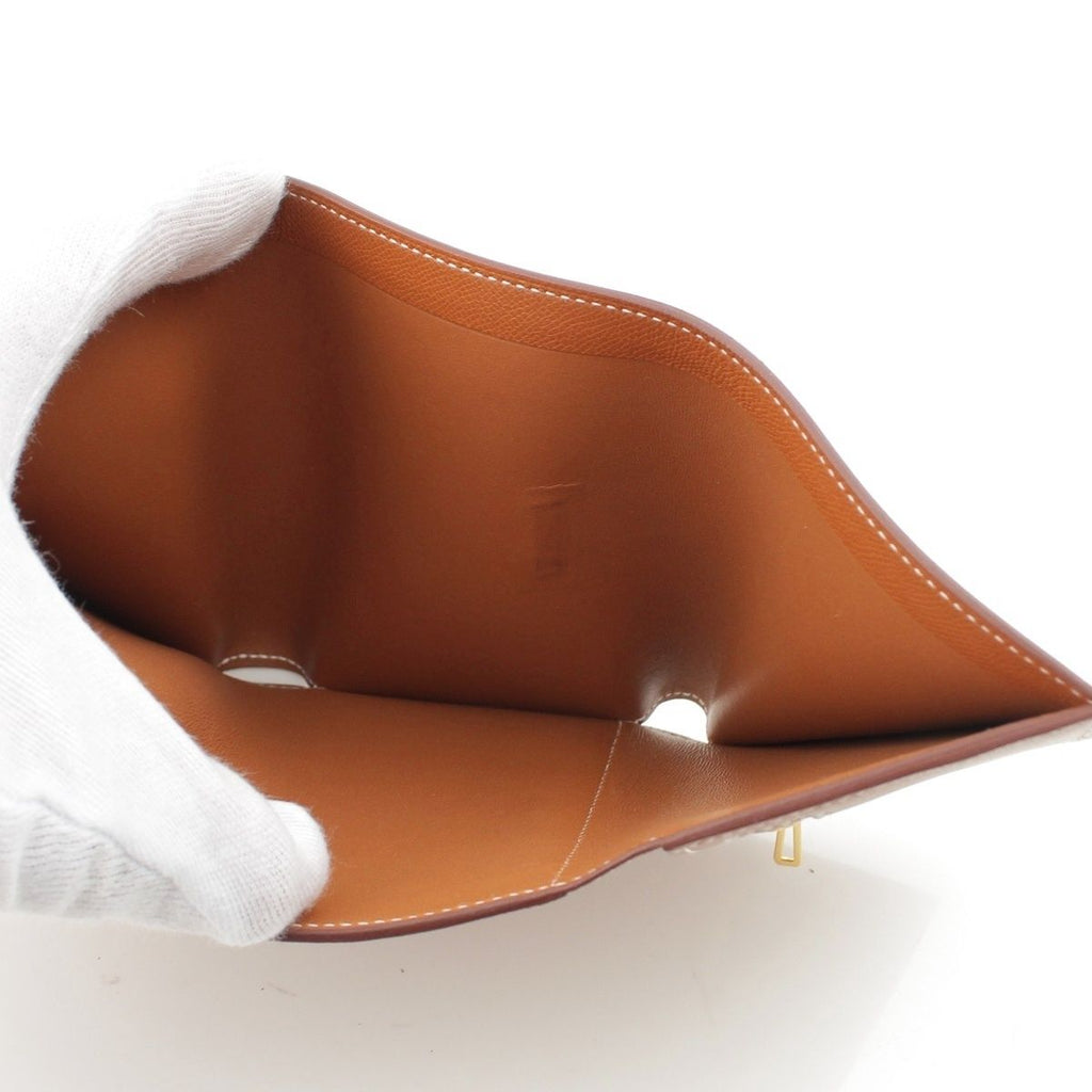 Hermes Bearn Combination Veau Epsom Compact Wallet Trifold Gold — view 8