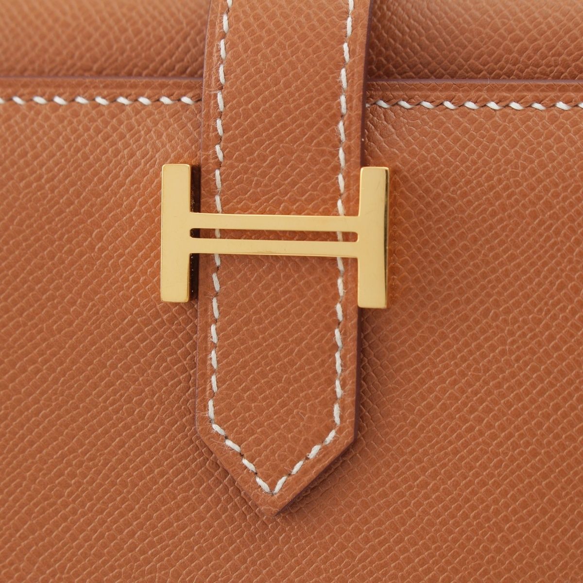 Hermes Bearn Combination Veau Epsom Compact Wallet Trifold Gold — view 6