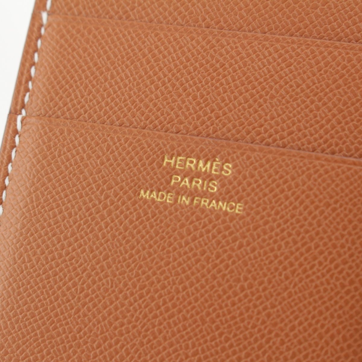 Hermes Bearn Combination Veau Epsom Compact Wallet Trifold Gold — view 5