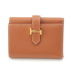Hermes Bearn Combination Veau Epsom Compact Wallet Trifold Gold