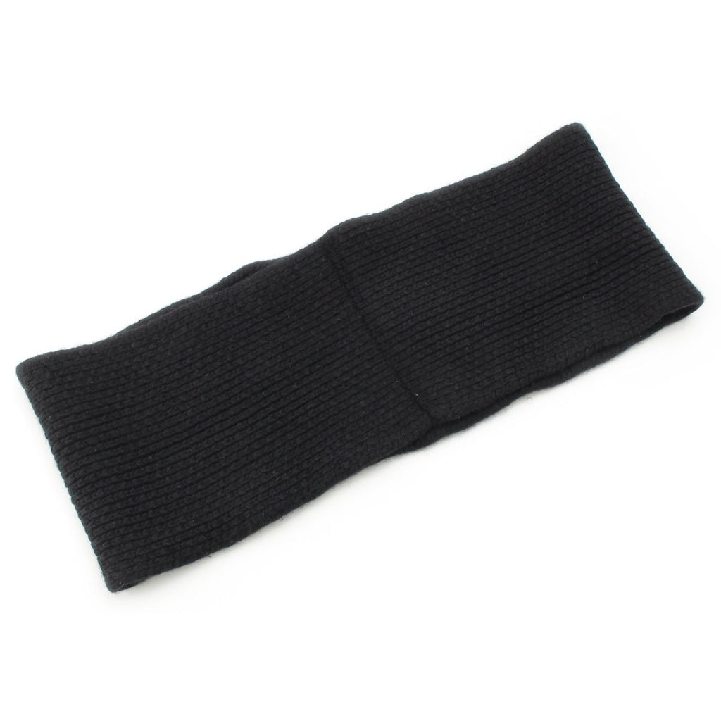 Hermes Cashmere Knit Scarf Snood Black — view 2