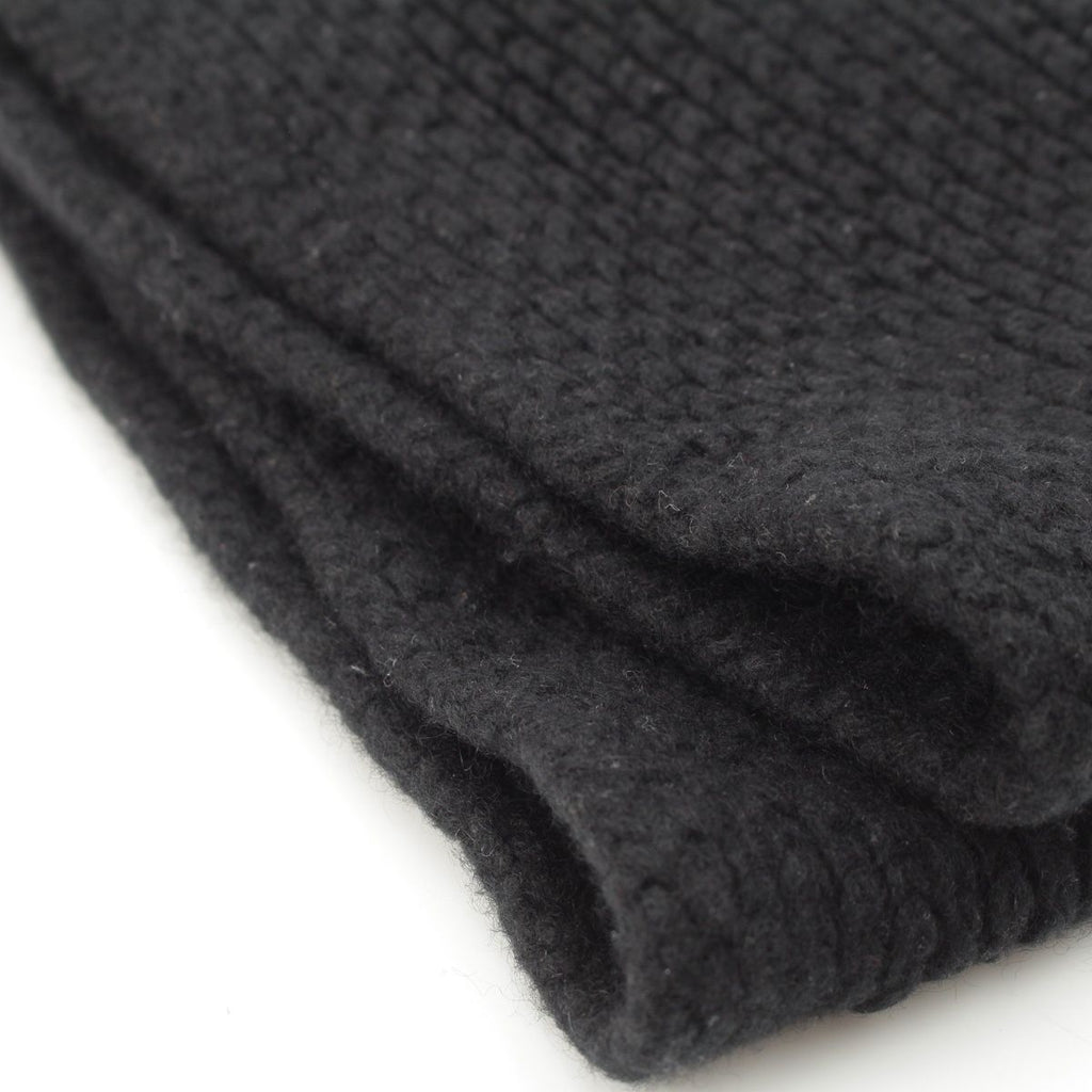 Hermes Cashmere Knit Scarf Snood Black — view 6