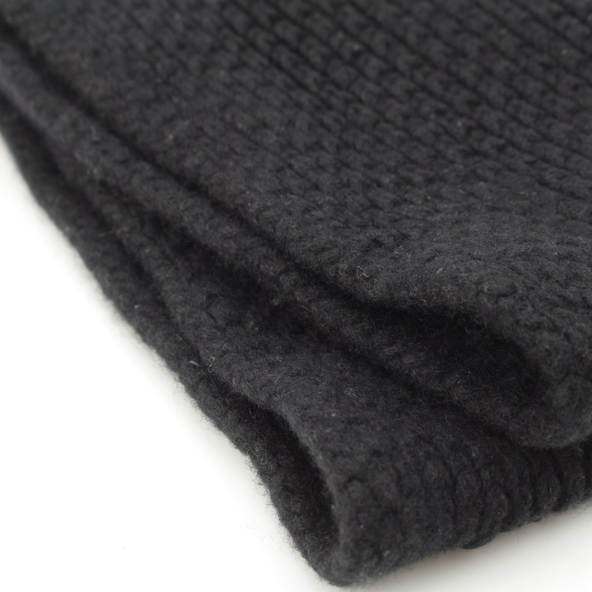 Hermes Cashmere Knit Scarf Snood Black — view 6