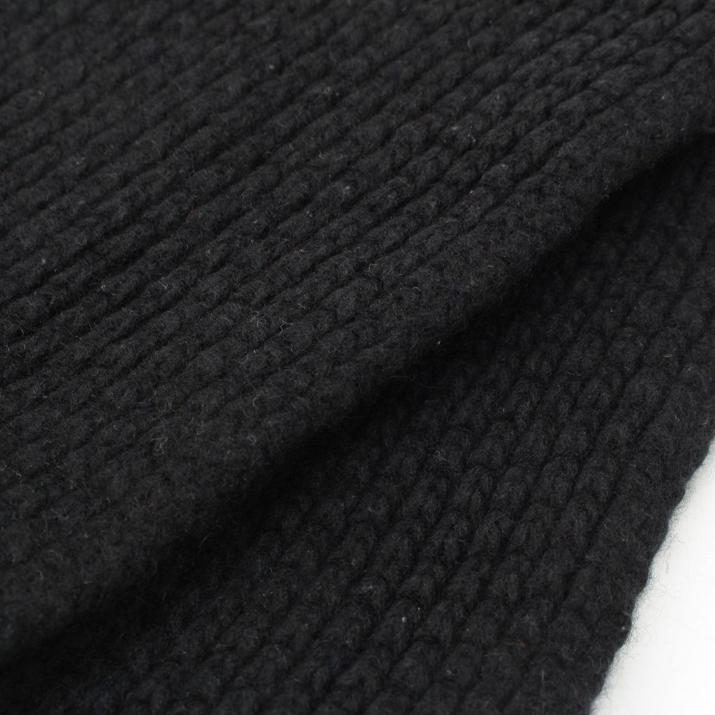 Hermes Cashmere Knit Scarf Snood Black — view 5