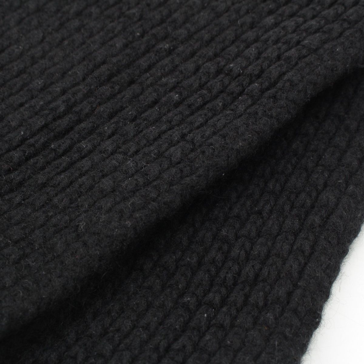 Hermes Cashmere Knit Scarf Snood Black — view 5