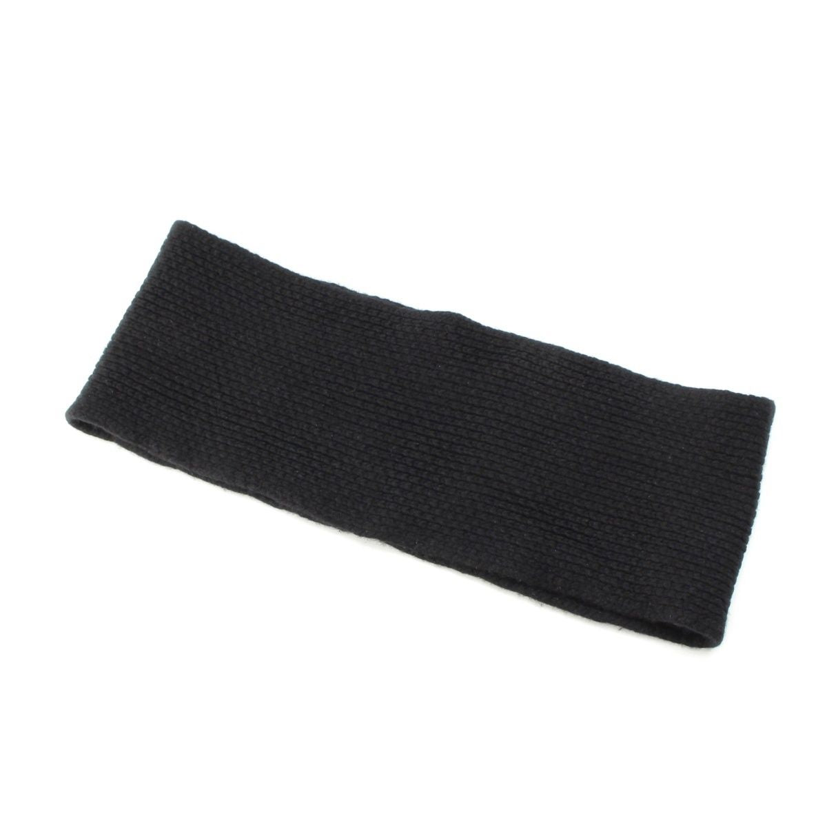 Hermes Cashmere Knit Scarf Snood Black
