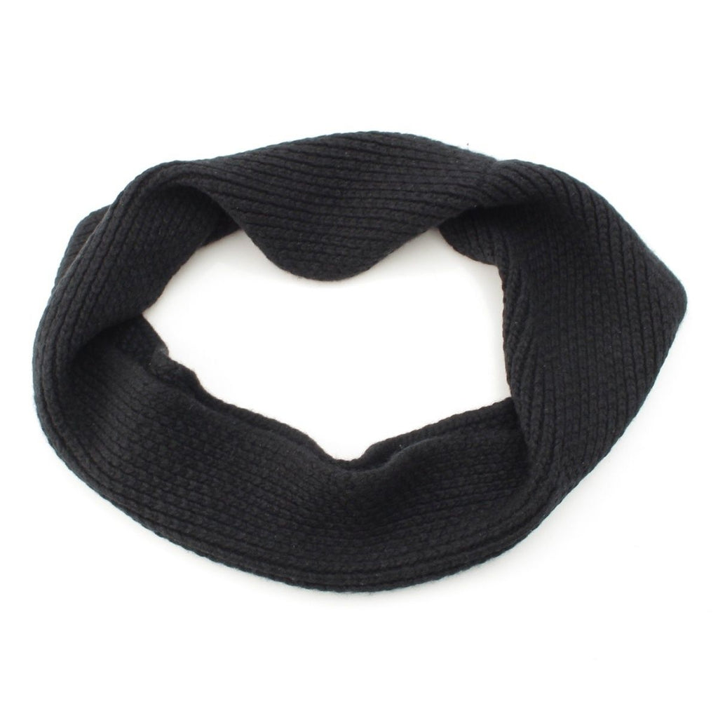Hermes Cashmere Knit Scarf Snood Black — view 4