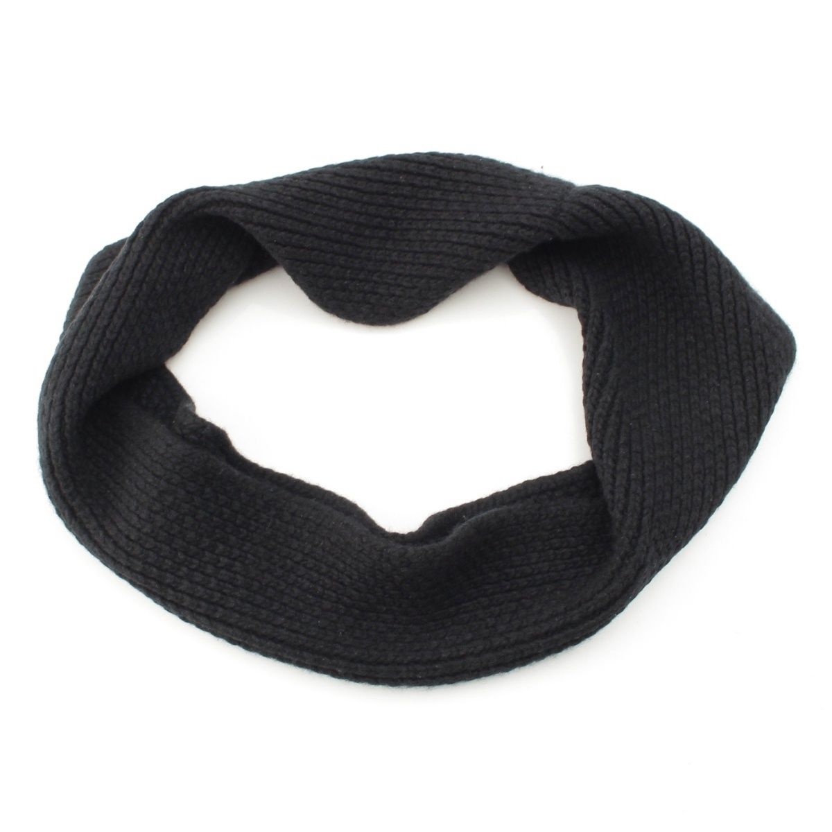 Hermes Cashmere Knit Scarf Snood Black — view 4