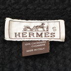Hermes Cashmere Knit Scarf Snood Black — view 8