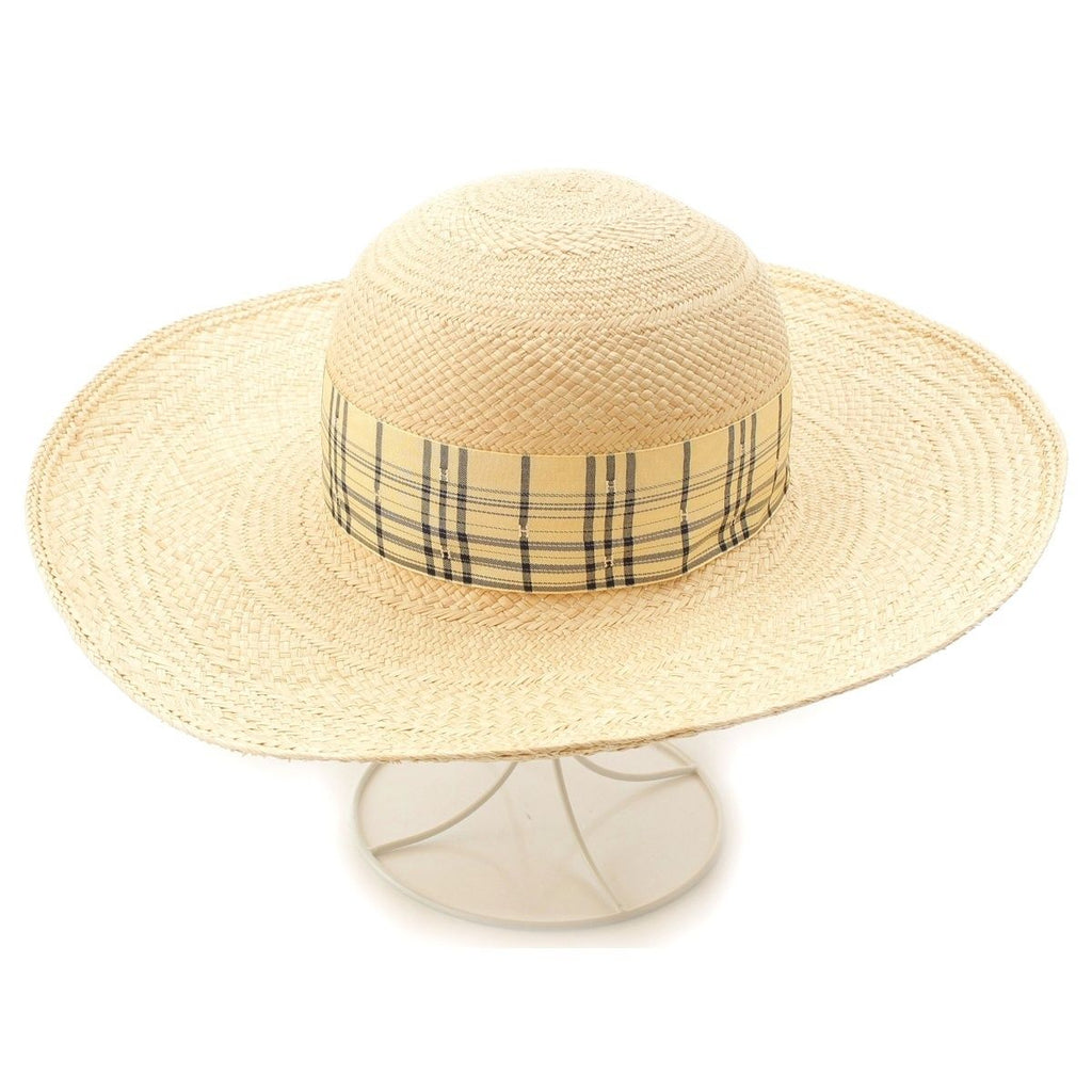 Hermes Straw Hat Soled Beige Yellow 57