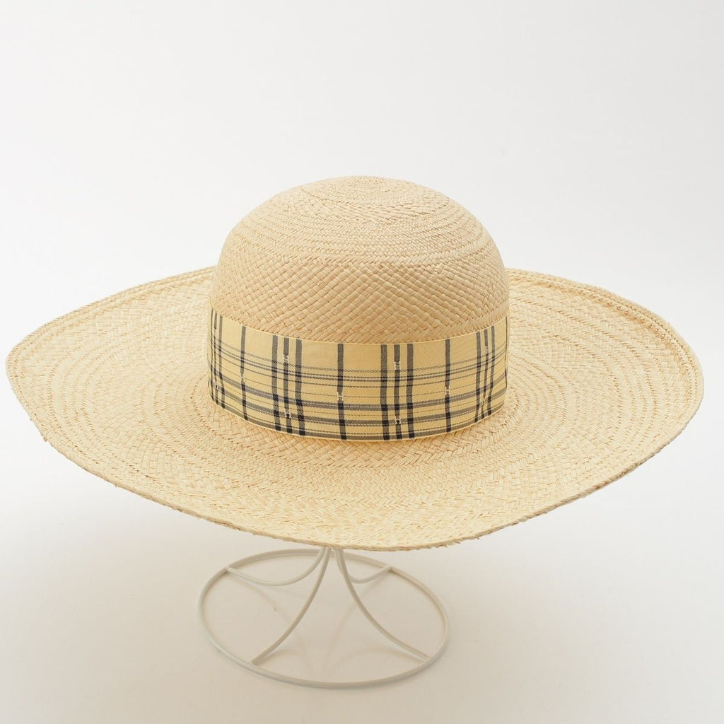 Hermes Straw Hat Soled Beige Yellow 57 — view 2