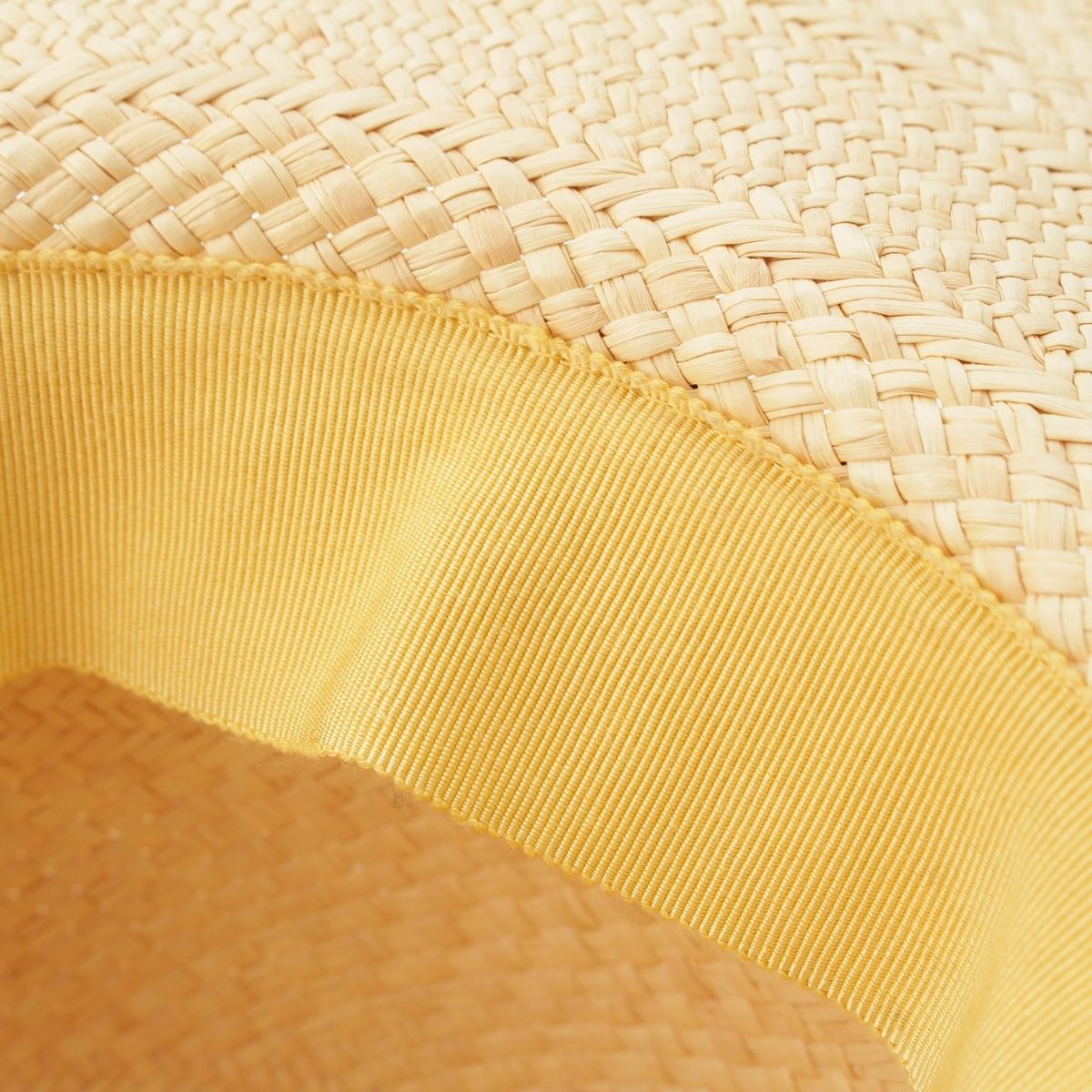 Hermes Straw Hat Soled Beige Yellow 57 — view 9