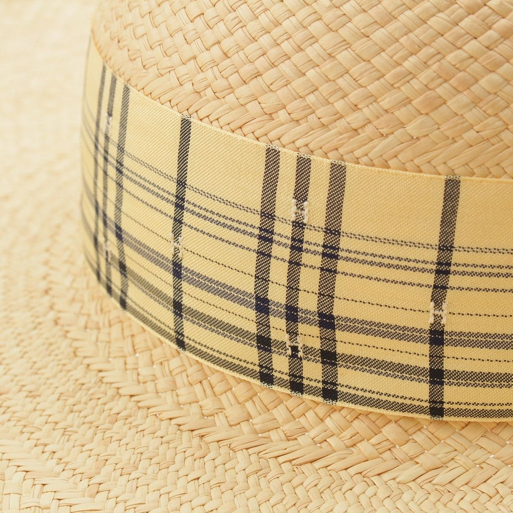 Hermes Straw Hat Soled Beige Yellow 57 — view 6