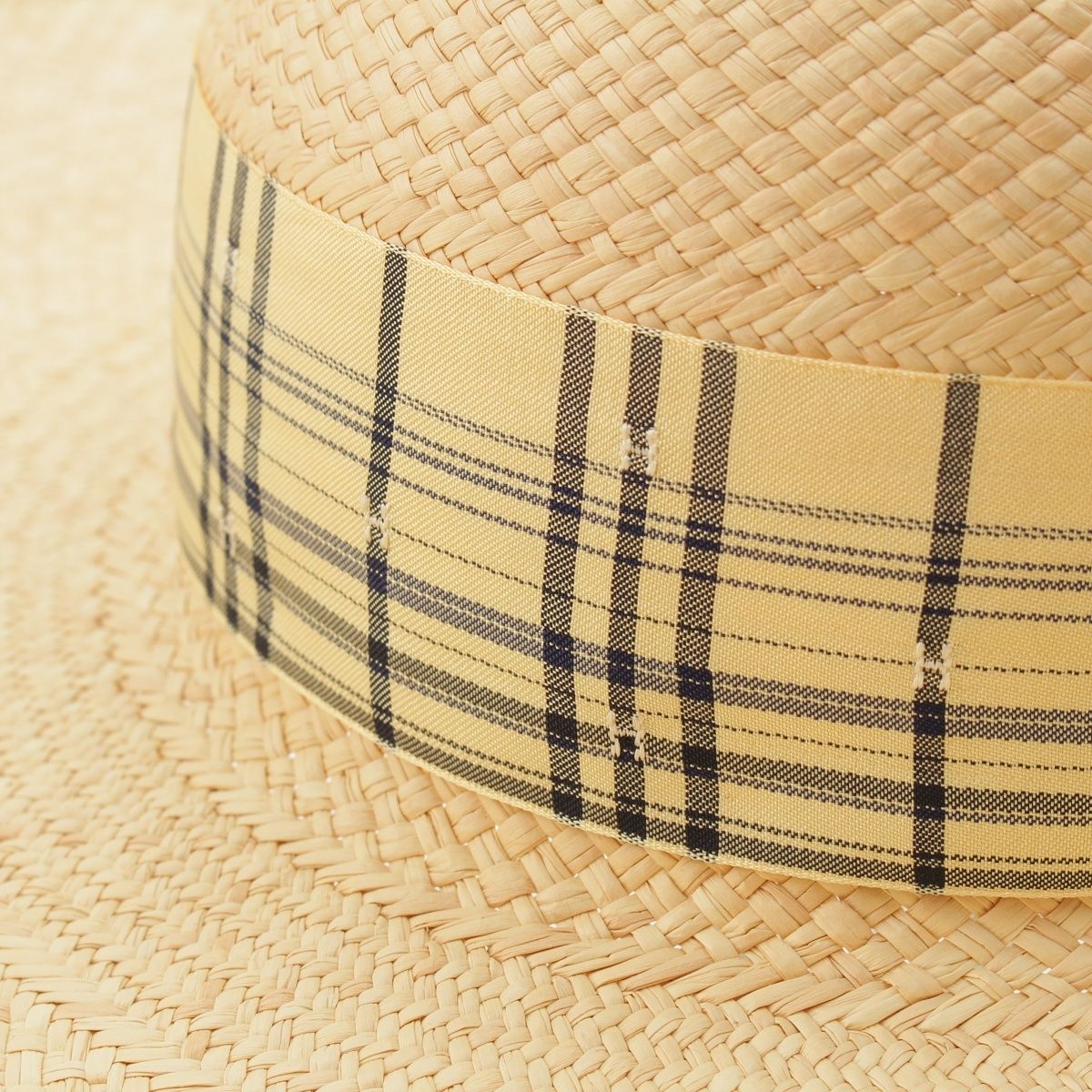Hermes Straw Hat Soled Beige Yellow 57 — view 6
