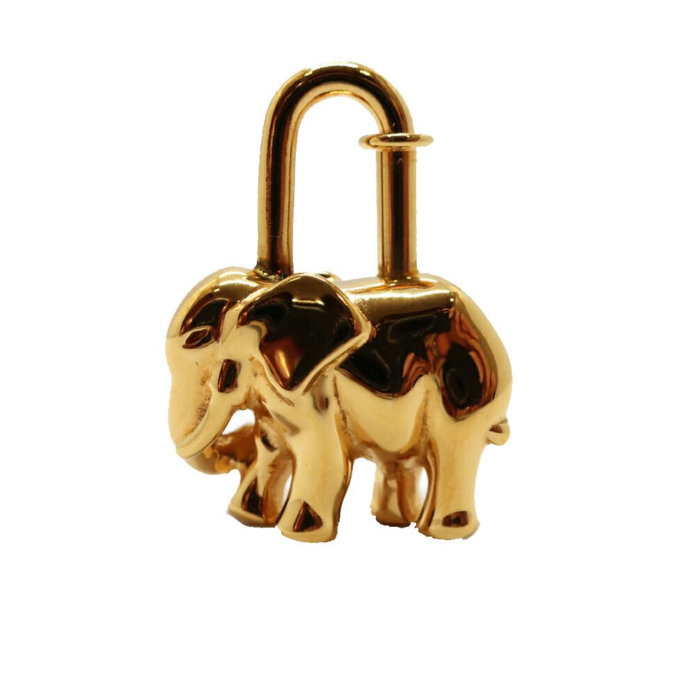 Hermes Heaven Cadena Charm Elephant Gold Small Keychain