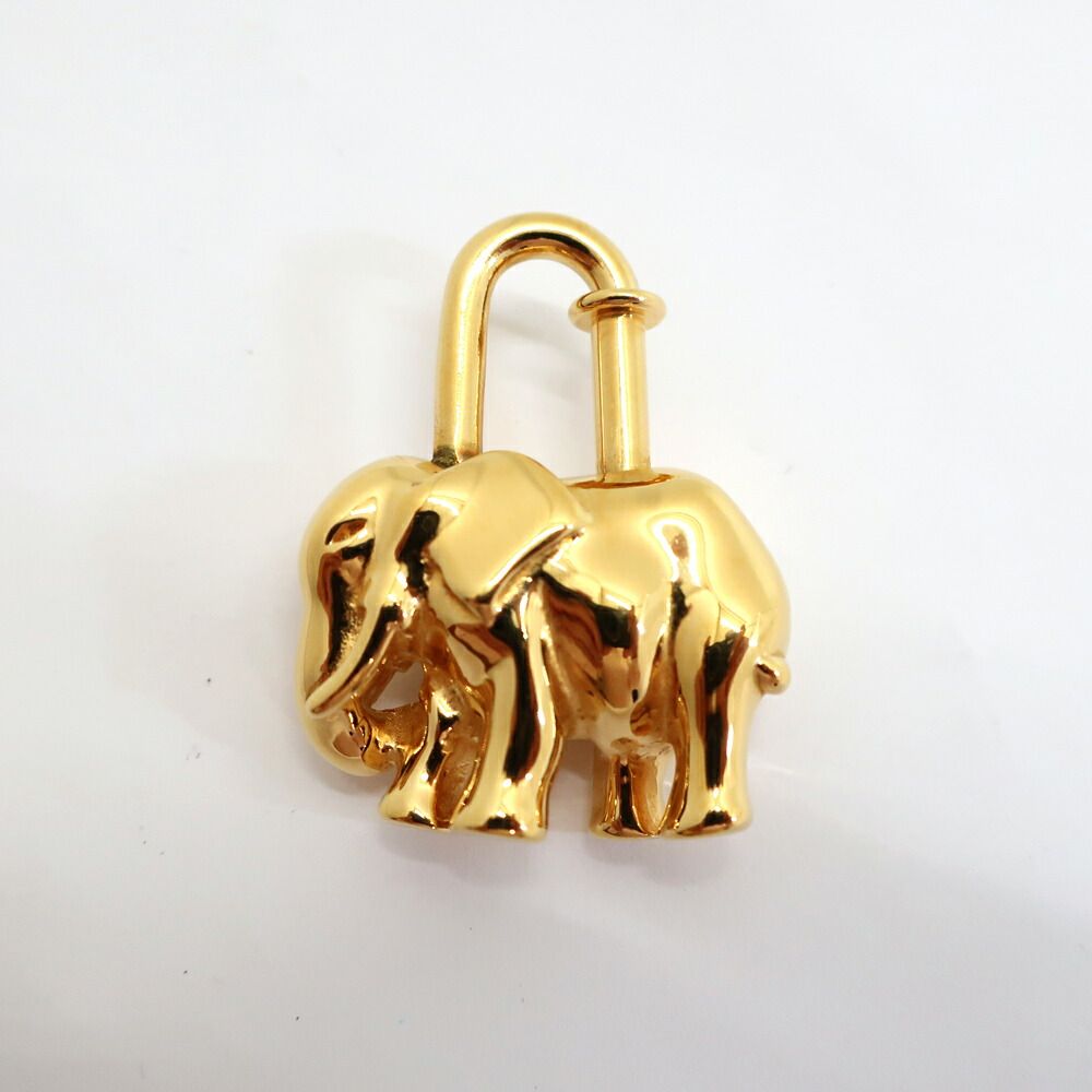 Hermes Heaven Cadena Charm Elephant Gold Small Keychain — view 7