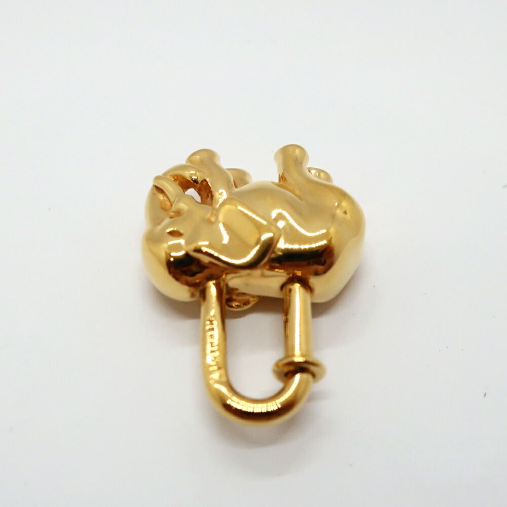 Hermes Heaven Cadena Charm Elephant Gold Small Keychain — view 6