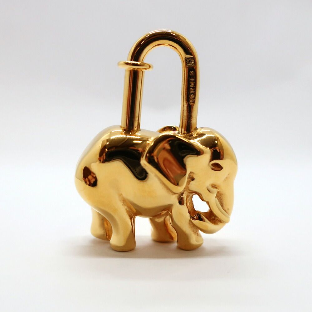Hermes Heaven Cadena Charm Elephant Gold Small Keychain — view 2