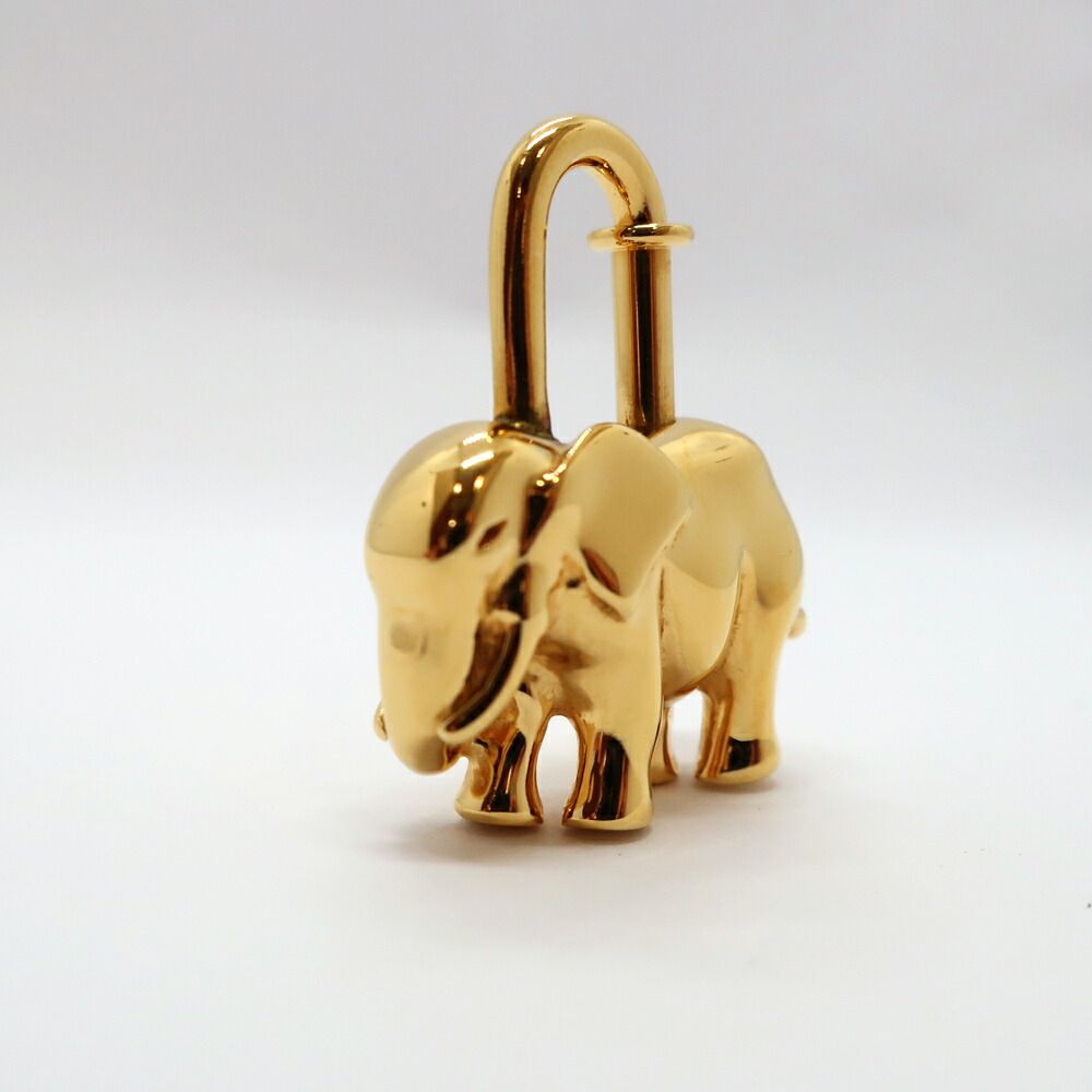 Hermes Heaven Cadena Charm Elephant Gold Small Keychain — view 3