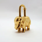 Hermes Heaven Cadena Charm Elephant Gold Small Keychain — view 3