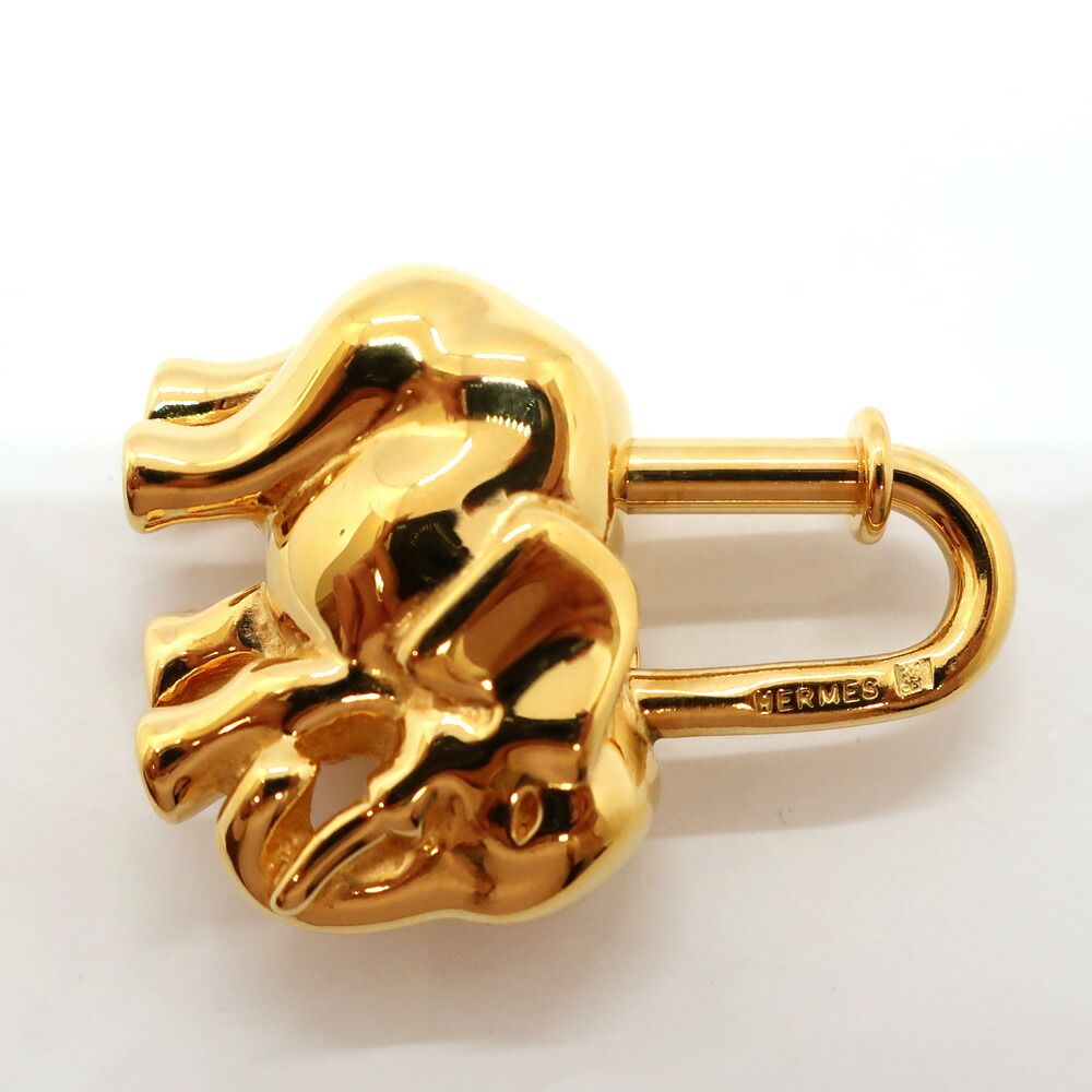 Hermes Heaven Cadena Charm Elephant Gold Small Keychain — view 9