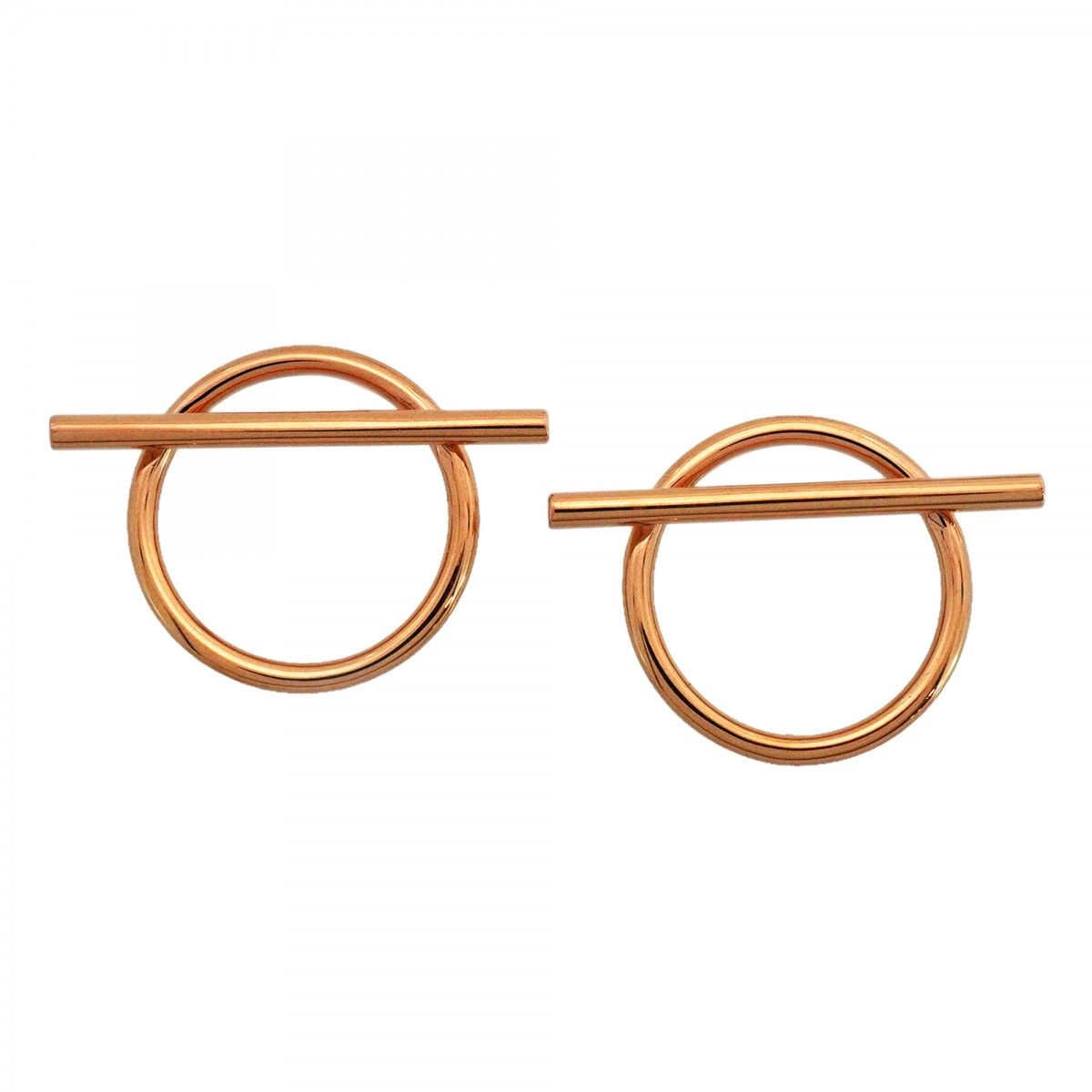 Hermes Earrings Echappee MM 18k Pink Gold