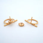 Hermes Earrings Echappee MM 18k Pink Gold — view 3