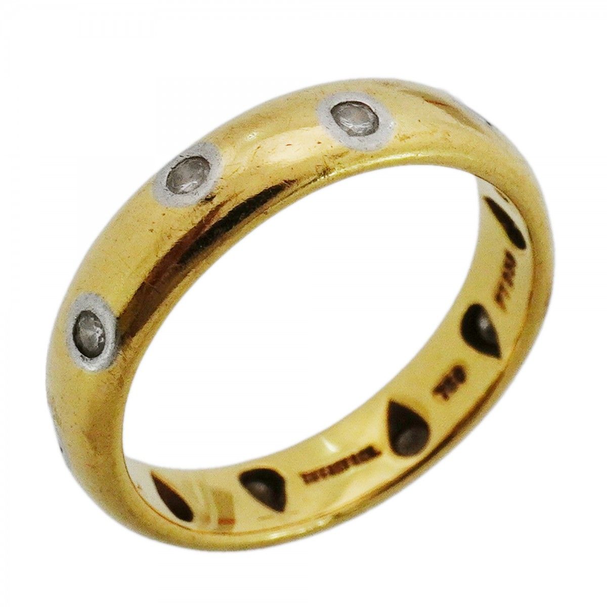 Tiffany & Co Ring Dots 18k Yellow Gold Platinum Diamond