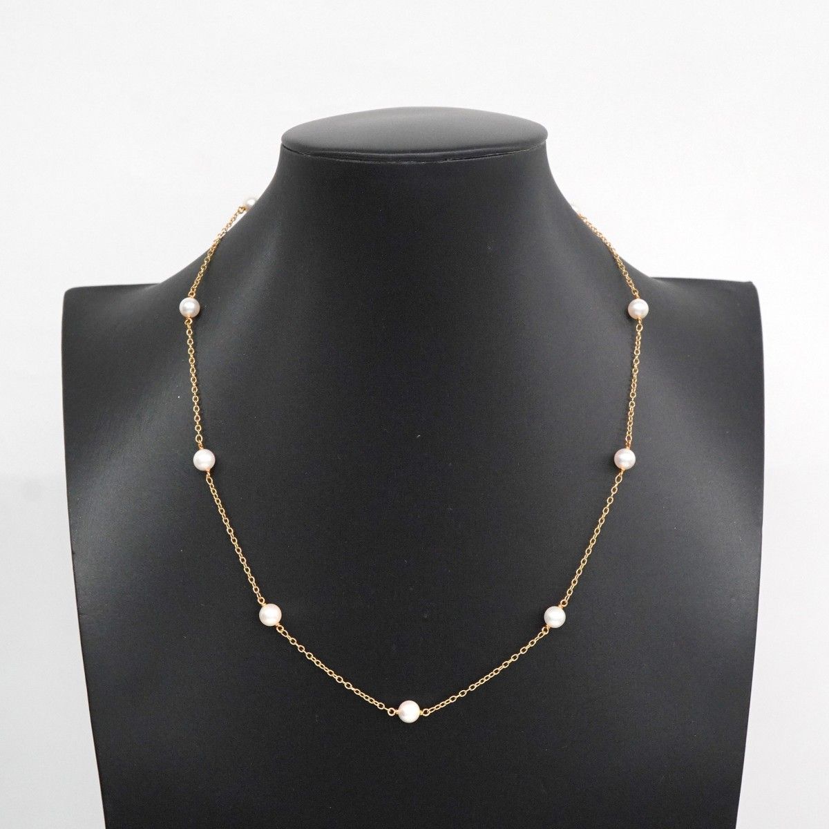 Tiffany & Co Necklace by the Yard 18k Yellow Gold Pearl — view 6