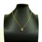 Dior Necklace Logo Heart Motif Gold Plated Rhinestone — view 5