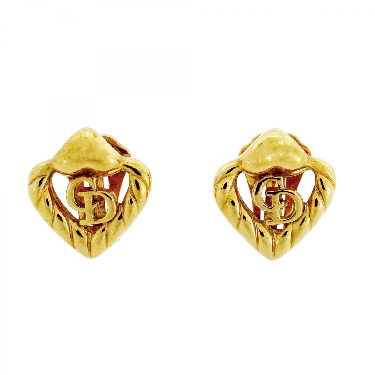 Dior Earrings CD Logo Gold Plated