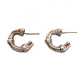 Tiffany & Co Earrings Bamboo Hoop Silver