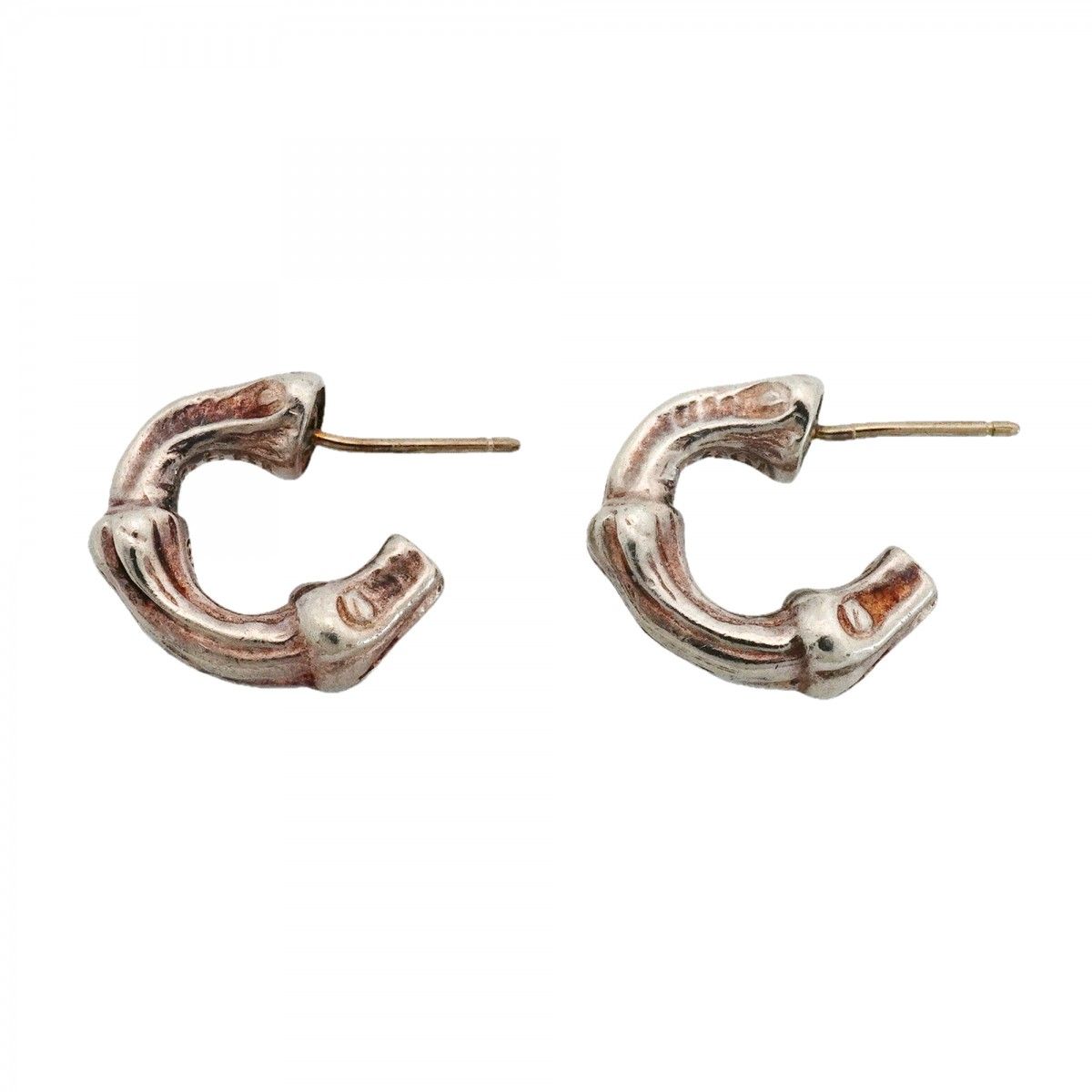 Tiffany & Co Earrings Bamboo Hoop Silver