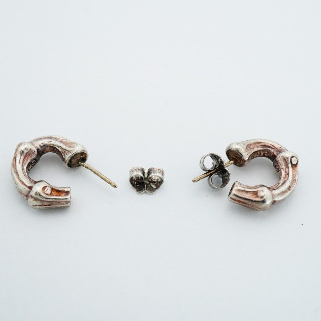 Tiffany & Co Earrings Bamboo Hoop Silver — view 3