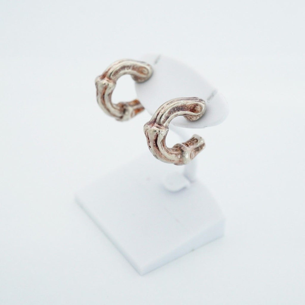 Tiffany & Co Earrings Bamboo Hoop Silver — view 9