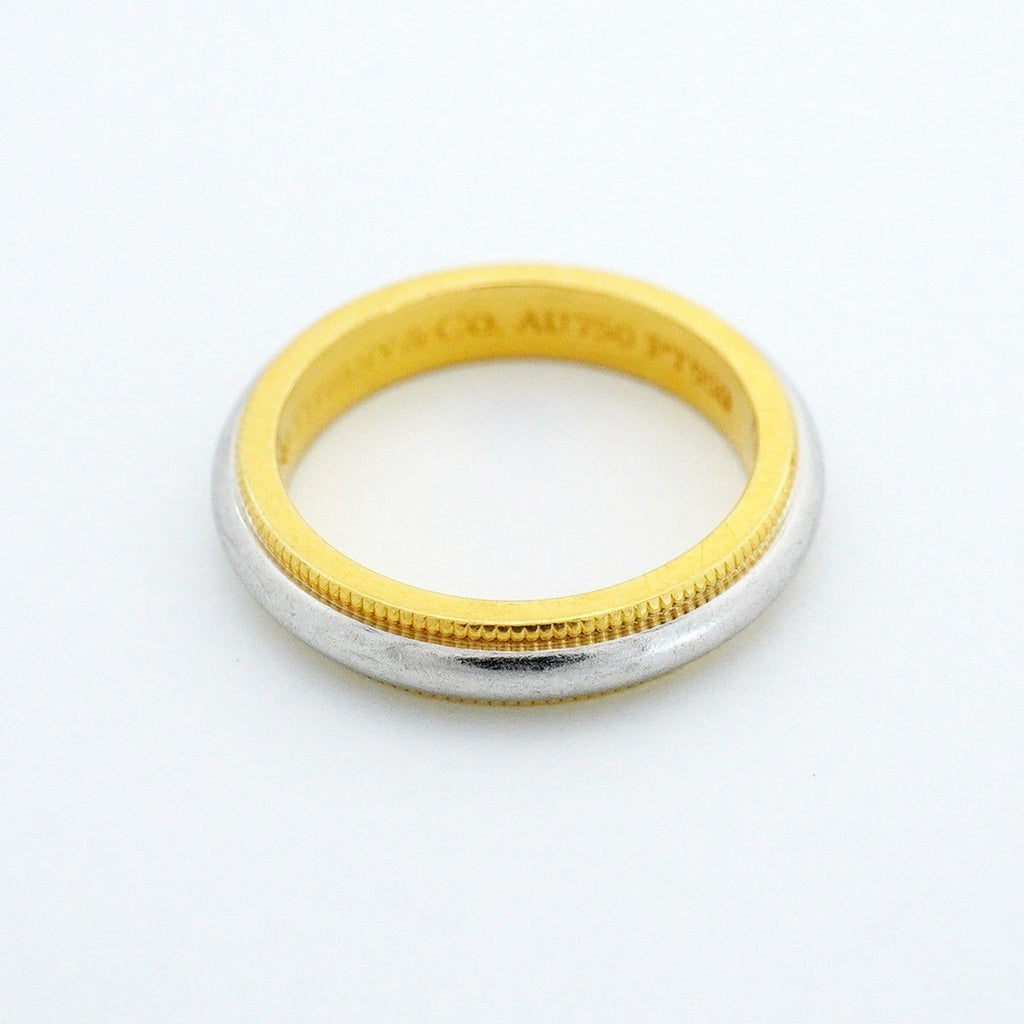 Tiffany & Co Ring Mill Gray 18k Yellow Gold Platinum — view 3