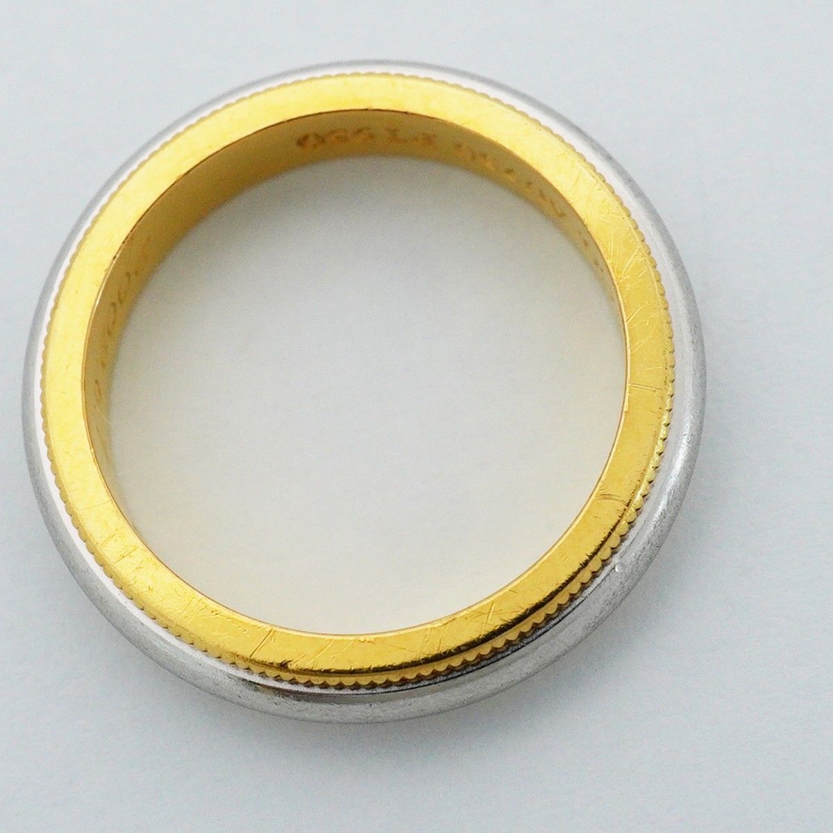 Tiffany & Co Ring Mill Gray 18k Yellow Gold Platinum — view 9