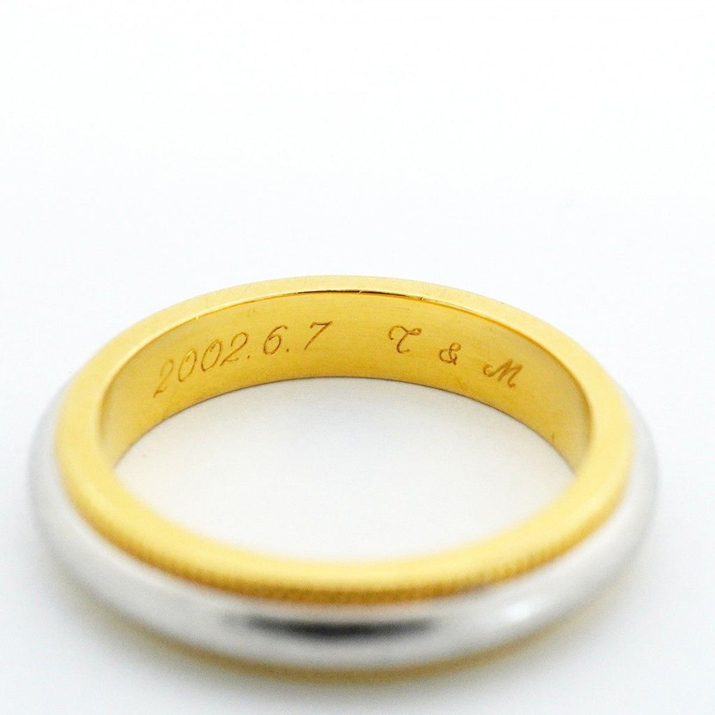 Tiffany & Co Ring Mill Gray 18k Yellow Gold Platinum — view 6