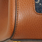 Gucci Handbag New Jackie Denim Leather Blue Brown Gold 2-Way — view 6