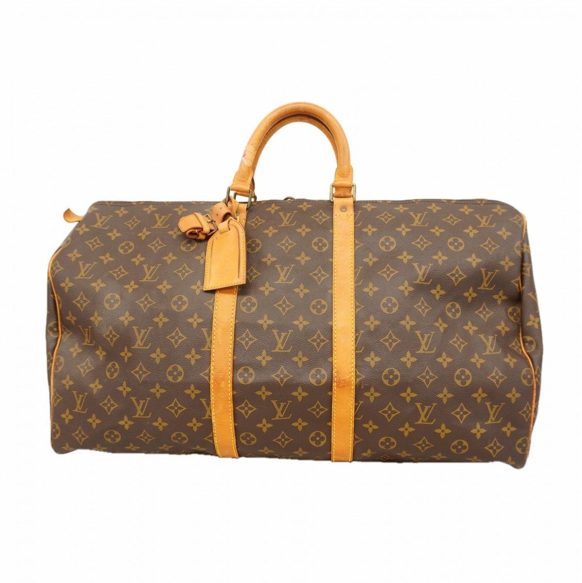 Louis Vuitton Boston Bag Monogram Keepall 55 Brown