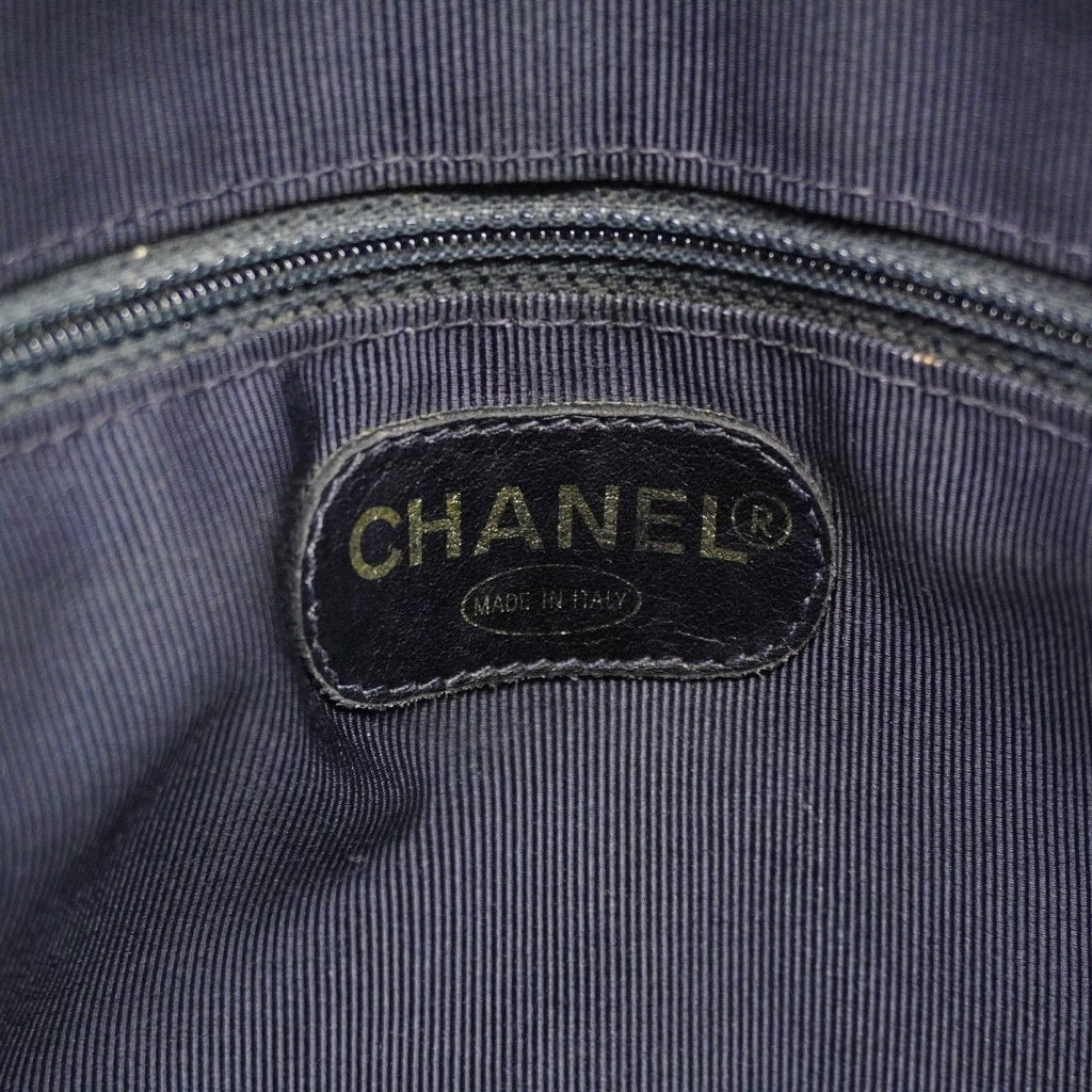 Chanel Shoulder Bag Triple Coco Caviar Leather Black Gold — view 5