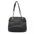 Chanel Shoulder Bag Triple Coco Caviar Leather Black Gold