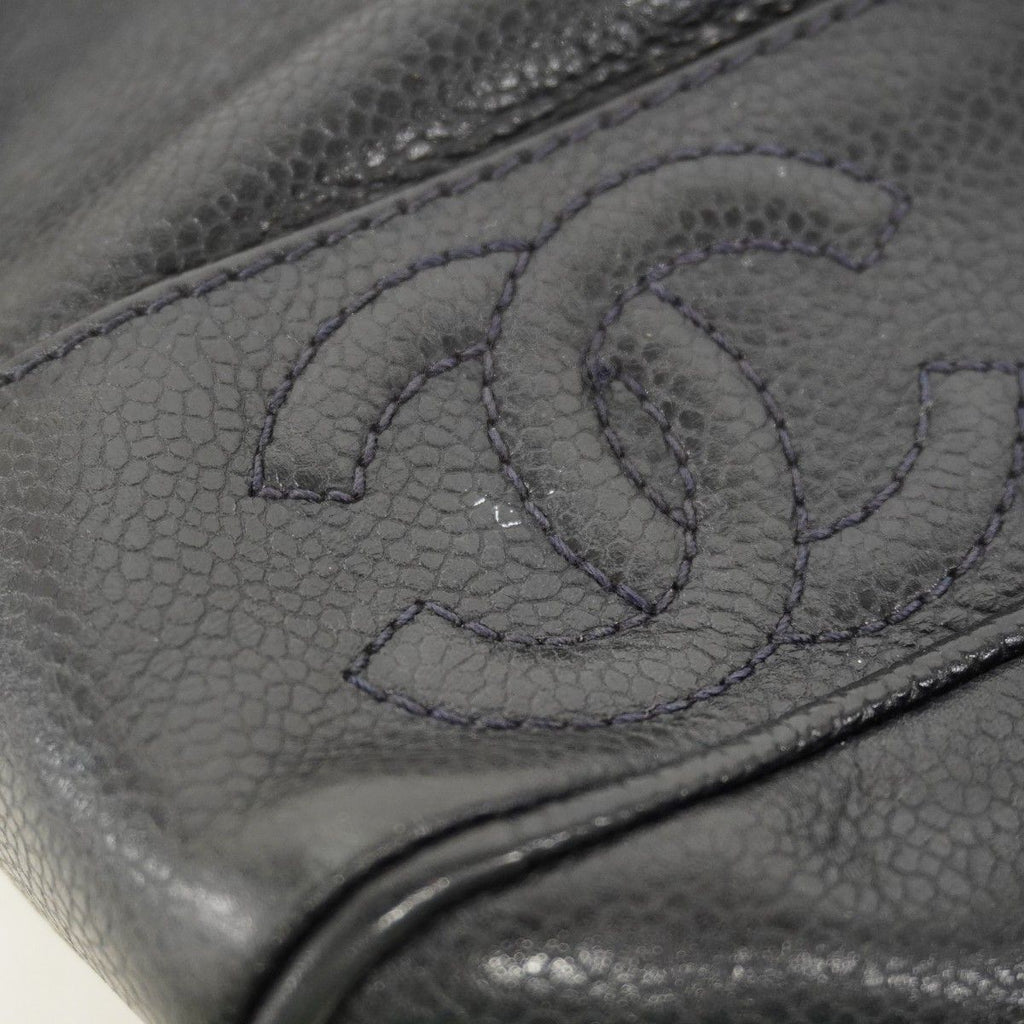 Chanel Shoulder Bag Triple Coco Caviar Leather Black Gold — view 7