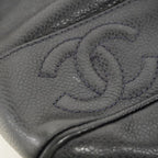Chanel Shoulder Bag Triple Coco Caviar Leather Black Gold — view 7