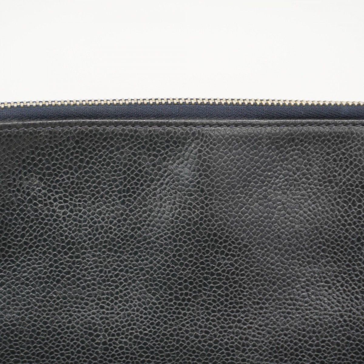 Chanel Shoulder Bag Triple Coco Caviar Leather Black Gold — view 8